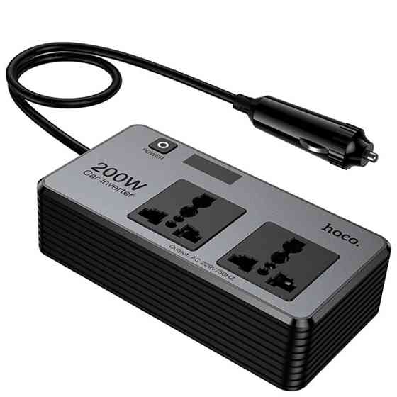 АЗУ инвертор Hoco Z66 New PD66W+QC3.0 (2USB-A/1C/2xSocket) (0.5m) Херсон