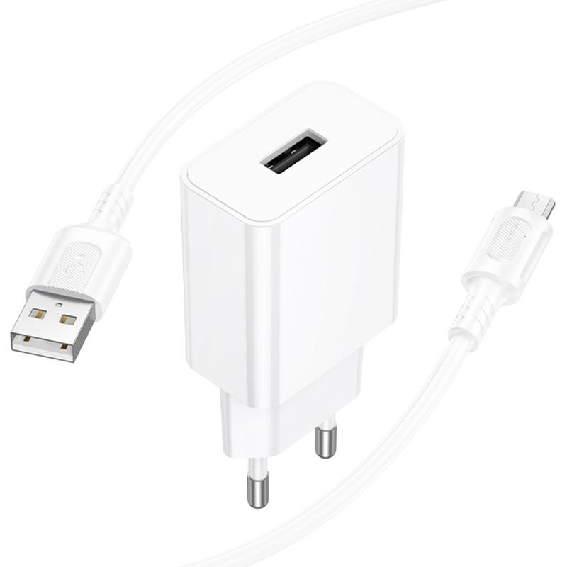 СЗУ Borofone BA110A Lemi 7.5W (1USB-A) + кабель USB to MicroUSB Херсон - зображення 5
