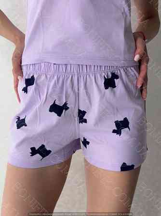 Женский комплект (футболка+шорты) "Lavender Puppies" (12062) (арт. 1759) Кривий Ріг