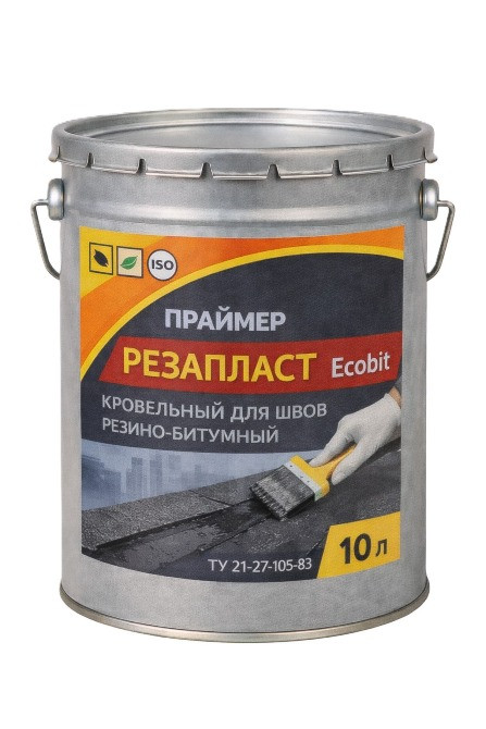 Праймер РЕЗАПЛАСТ Ecobit ведро 10,0 л кровельный для швов резино-битумный ТУ 21-27-105-83 Дніпро - зображення 1