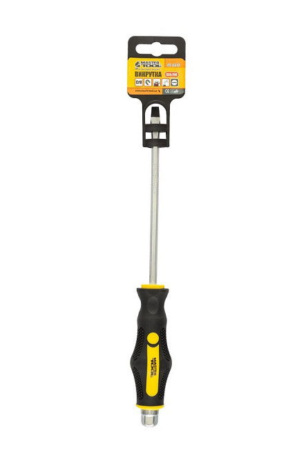 Отвёртка ударная шлицевая магнитная MASTERTOOL EXTERNAL HEX SL6х150 мм ручка с TPR покрытием 49-6615 Харьков - изображение 7