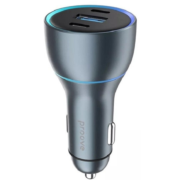 Автомобільний зарядний пристрій Proove Double Energy 50W (Type-C + Type-C) Metal Gray (ACDE50022206) Харків - зображення 1