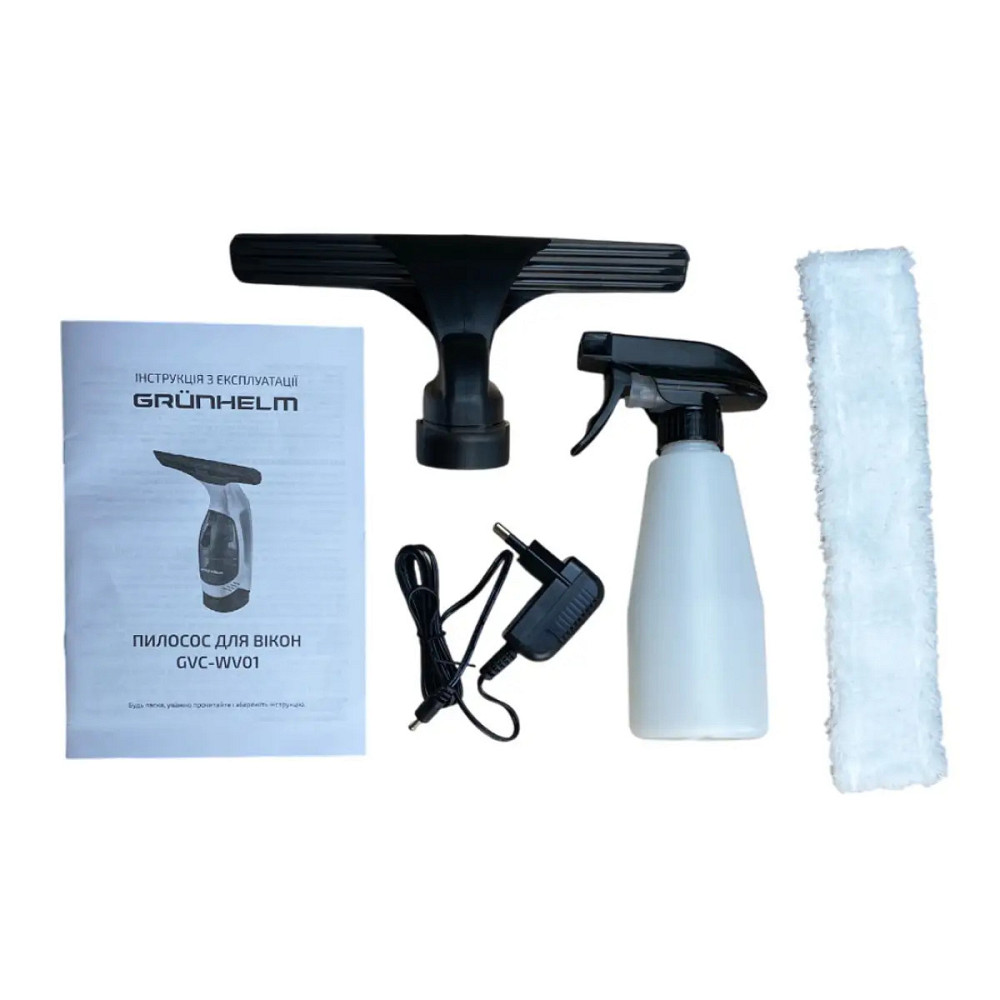Пылесос для окон аккумуляторный Grunhelm GVC-WV01 15 Вт белый Киев - изображение 7