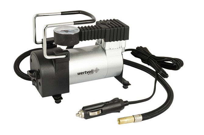 Компрессор автомобильный WERTVOLL 12 V 150 PSI 8 A 100 Вт 37 л/мин сумка AC-2137 Харків - зображення 1