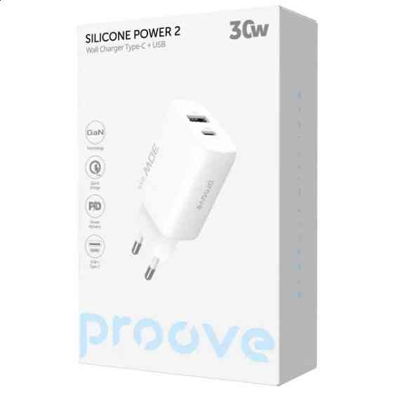 МЗП Proove Silicone Power 2 30W (Type-C + USB) White (WCSP23110002) (Код товару:42462) Харьков