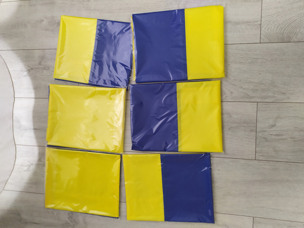 Флаг Украины 90 х 140 (болонья, на древко) Київ - зображення 2