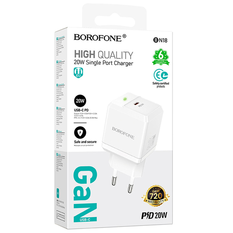 Уценка СЗУ Borofone BN18 Intenso PD20W (1USB-C) Херсон - зображення 2