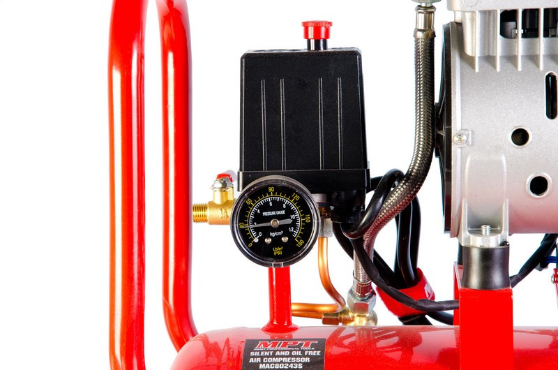 Компрессор бесшумный MPT PROFI OIL FREE 24 л 800 Вт 1450 об/мин 7 атм медная обмотка MAC80243S Харків - зображення 7