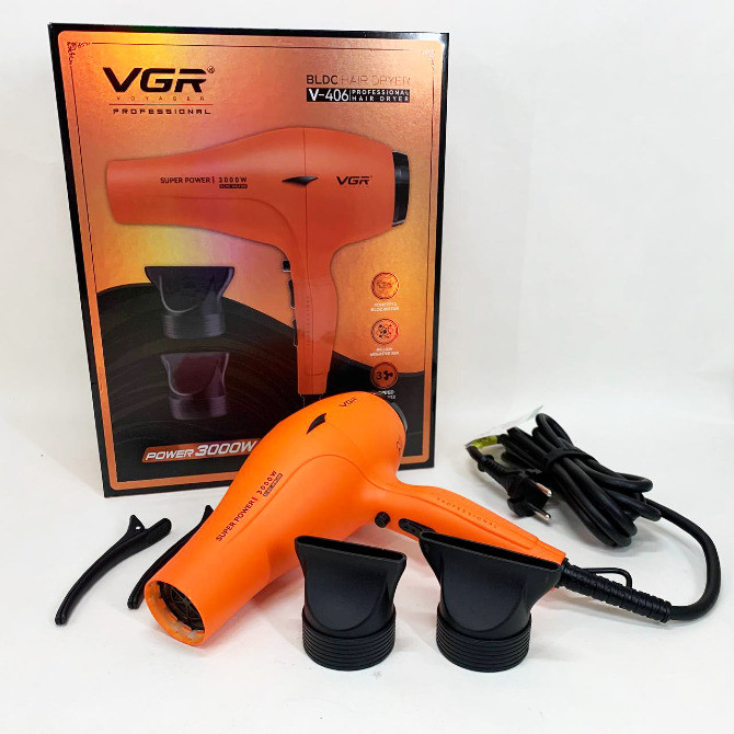 Фен VGR V-406 ORANGE 3000Вт Харьков - изображение 3