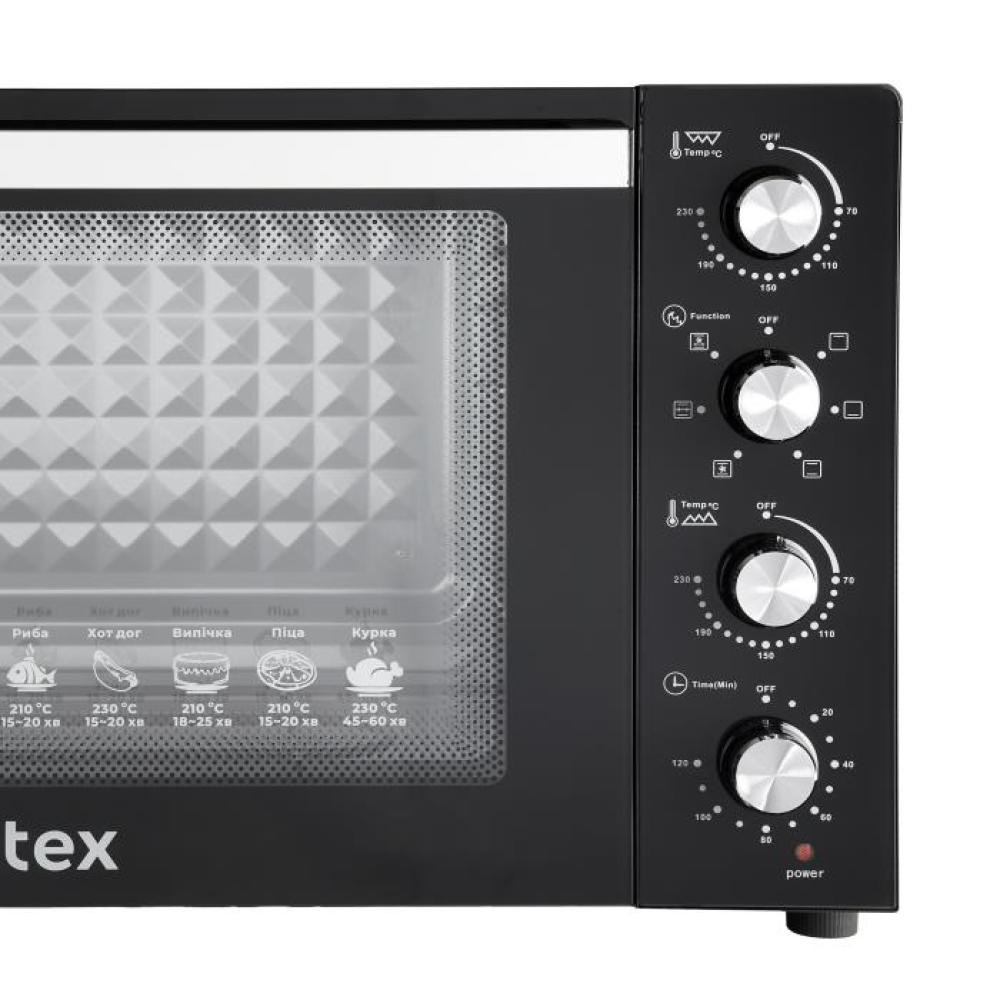 Печь электрическая Rotex ROT855-B2G 80 л черная Київ - зображення 10