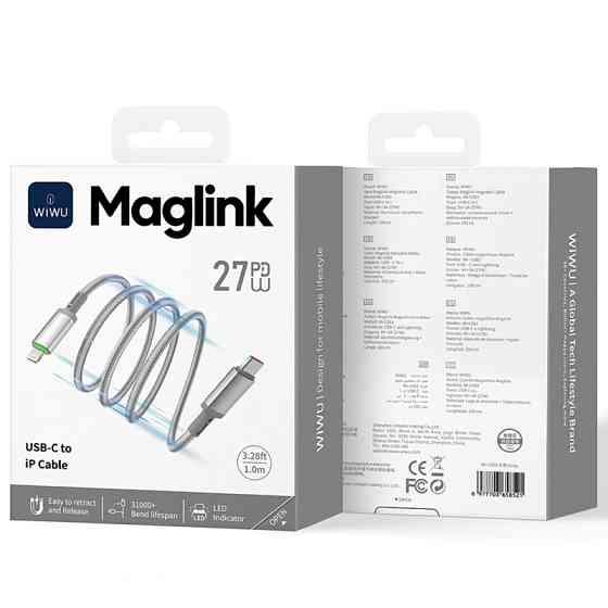 Уценка Дата кабель WIWU C083 Maglink Type-C to Lightning 27W (1m) Херсон