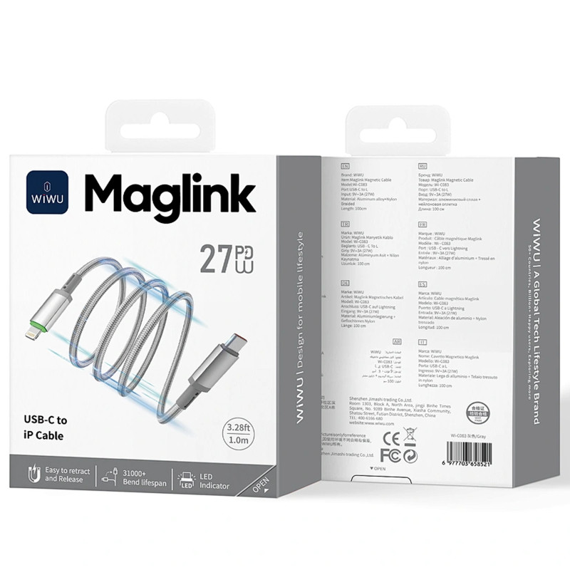 Уценка Дата кабель WIWU C083 Maglink Type-C to Lightning 27W (1m) Херсон - зображення 5
