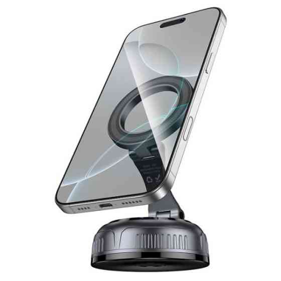 Автомобільний тримач Hoco H92 Vacuum Suction Cup Magnetic Black Харків