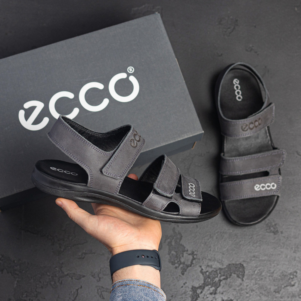 Мужские кожаные сандалии E-series Grey Київ - зображення 9