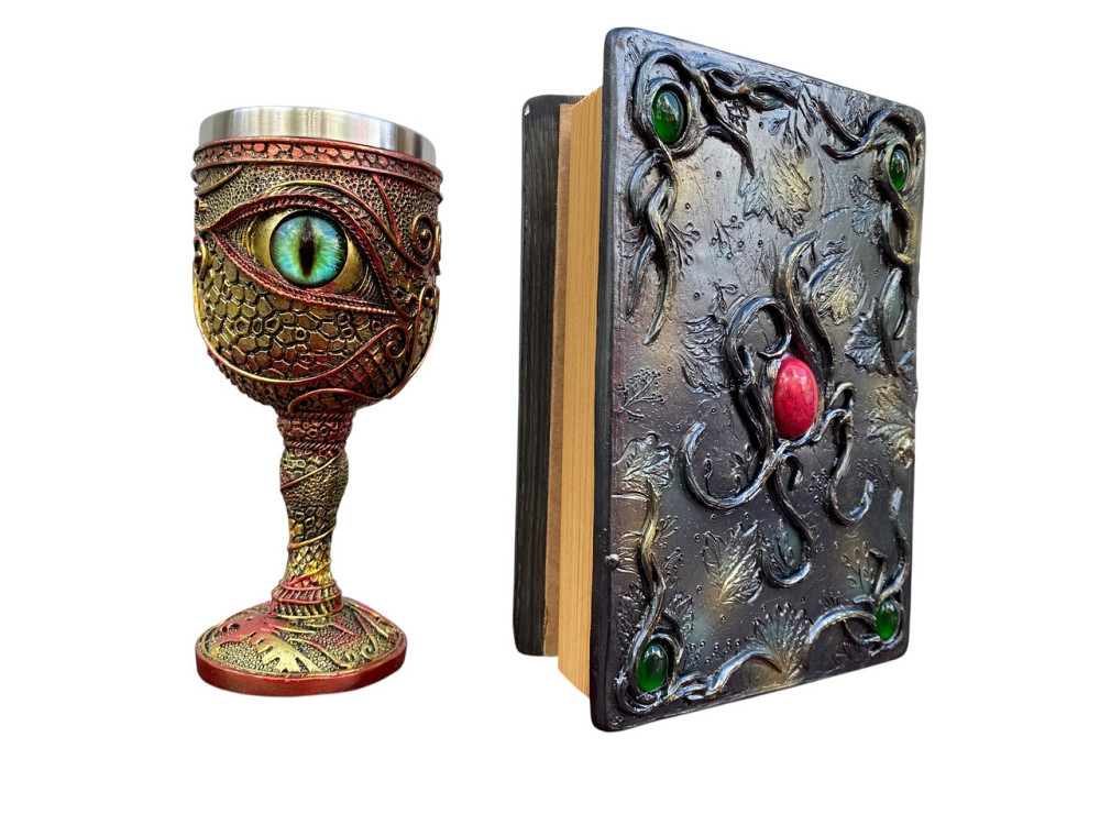 Подарочный набор Бокал 3 Око Зеленый и Блокнот 3 «Лесной Гримуар Лисы» Київ - зображення 4