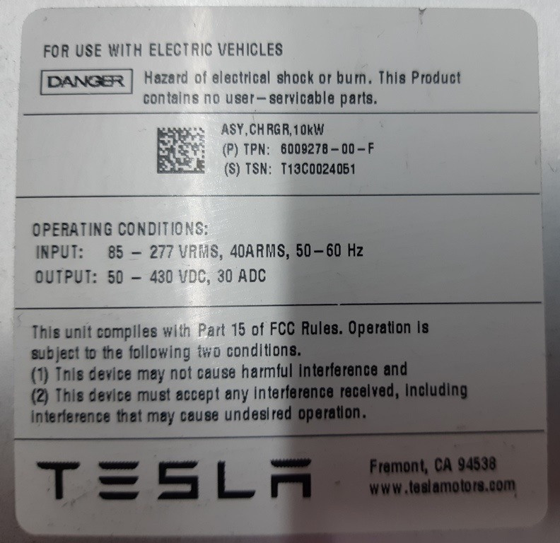 Чарджер блок для батареи 1-е поколение Tesla model S 6009354-00-F Київ - зображення 6