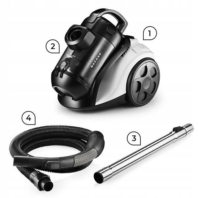 Пылесос Mozano Smart СyСloniС Biały AGD-ODK-B-02-BIAL 4000 Вт белый Київ - зображення 6