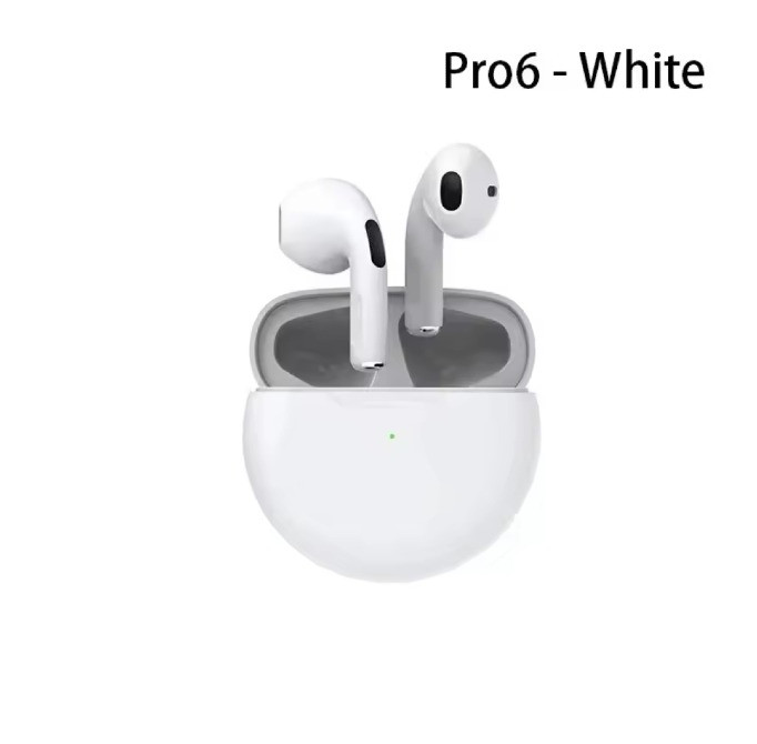 Бездротові навушники Air Pro 6 TWS з мікрофоном білі Вінниця - зображення 1