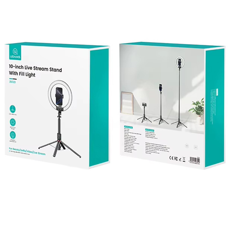Кольцевая LED-лампа для селфи Usams US-ZB323 10-inch Fill Light 1200mAh Херсон - изображение 6