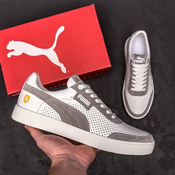 Чоловічі літні шкіряні кеди Pm FERRARI перфорація Київ - зображення 5