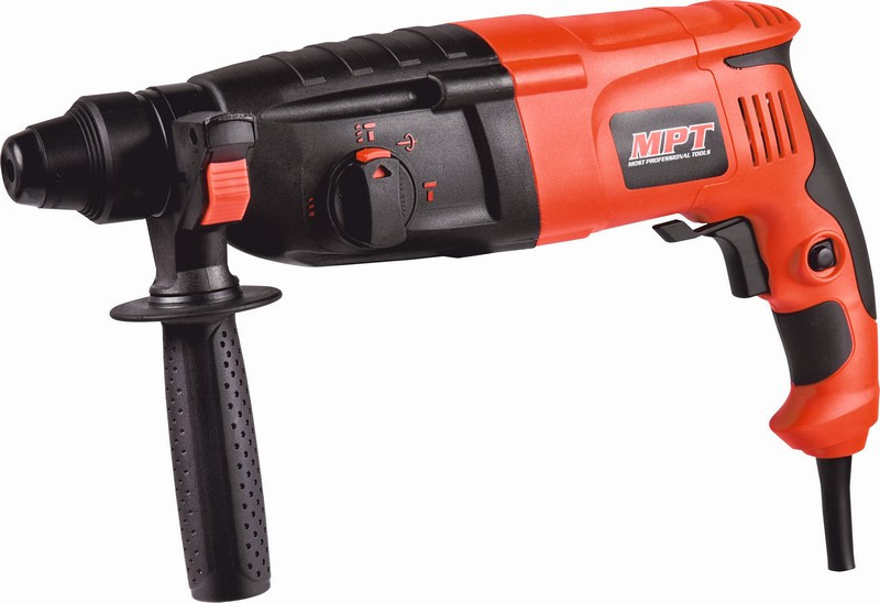 Перфоратор MPT PROFI SDS-PLUS 26 мм 800 Вт 900 об/мин 4850 уд/мин 3 Дж 3 режима аксессуары 5 шт кейс Харків - зображення 1