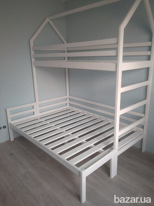 кровать двоповерхова з сосни на три спальних місця - 12000грн Київ - зображення 3