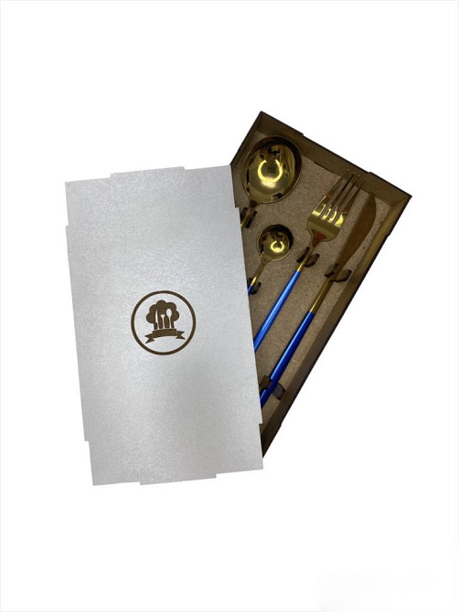 Набор столовых приборов бордовый на 2 персоны (код 00274) Київ - зображення 7