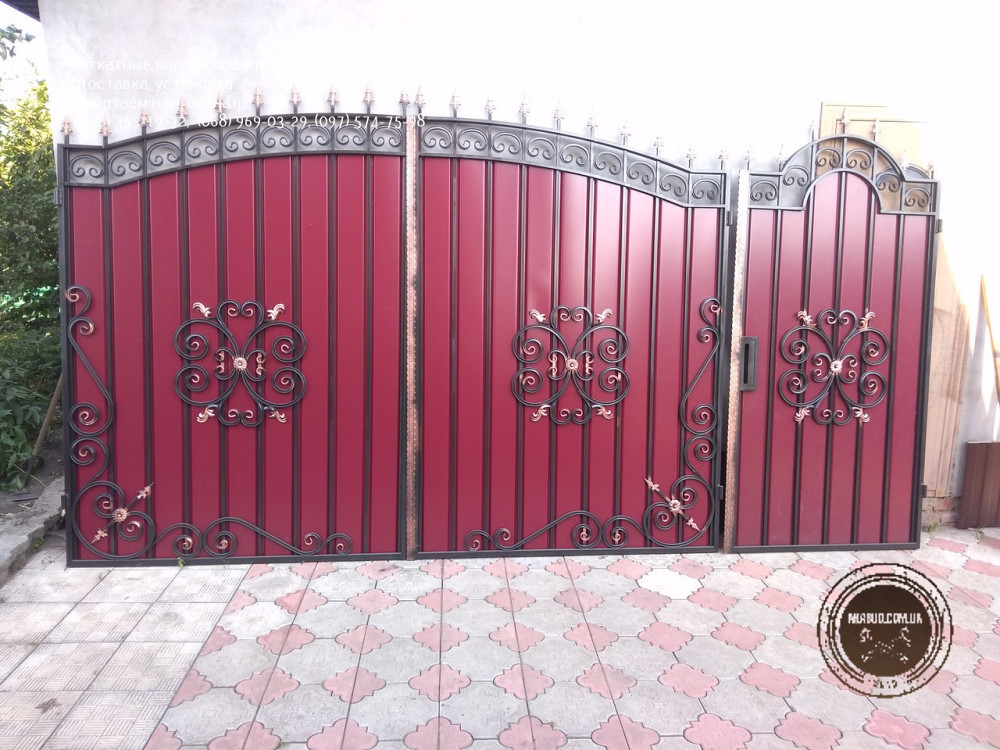 Ворота распашные с ковкой и без. Откатные ворота Кривой Рог - изображение 3