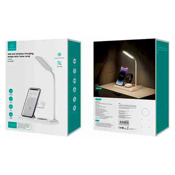 БЗУ Usams US-CD195 15W 4in1 Wireless Charging Holder With Table Lamp Херсон