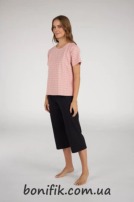Женская пижама (футболка+бриджи) из коллекции "Caramel" (арт. LPK 2990/04/01) Кривий Ріг - зображення 1
