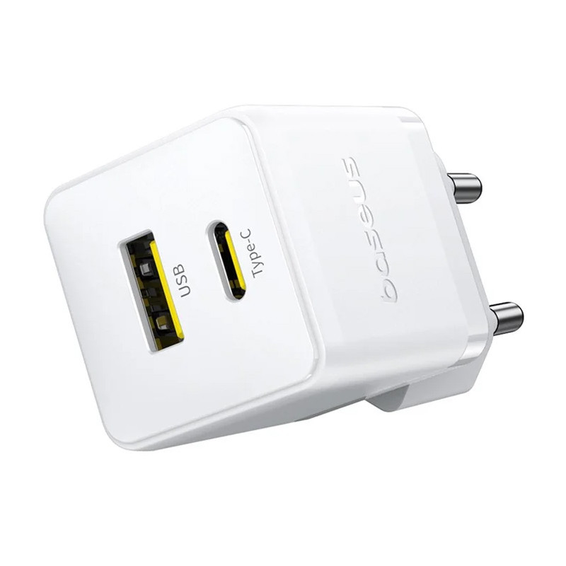 СЗУ Baseus Palm Fast Charger 30W (1USB-A/1C) + кабель Type-C to Type-C (P1011160A) Херсон - зображення 3