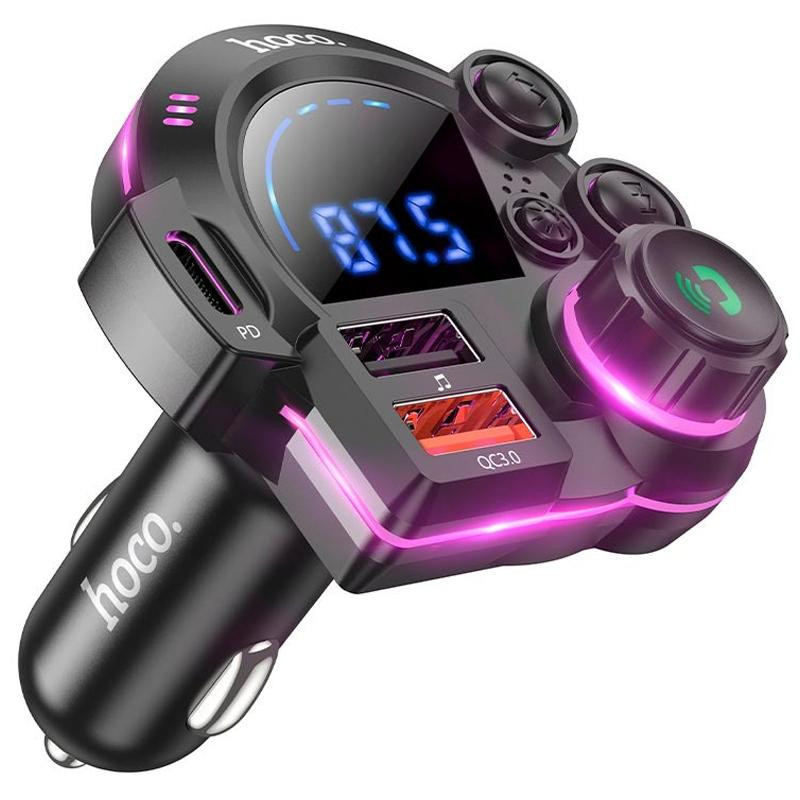 Уценка АЗУ FM модулятор Hoco DFM01 Legend 20W+QC3.0 (2USB-A/1C) Херсон - зображення 1