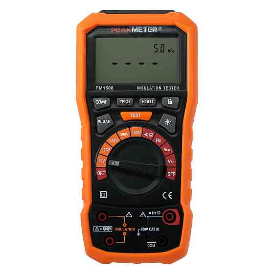 Мегаомметр (0-100 ГΩ) (тестер сопротивления изоляции) PROTESTER PM1508 Харків
