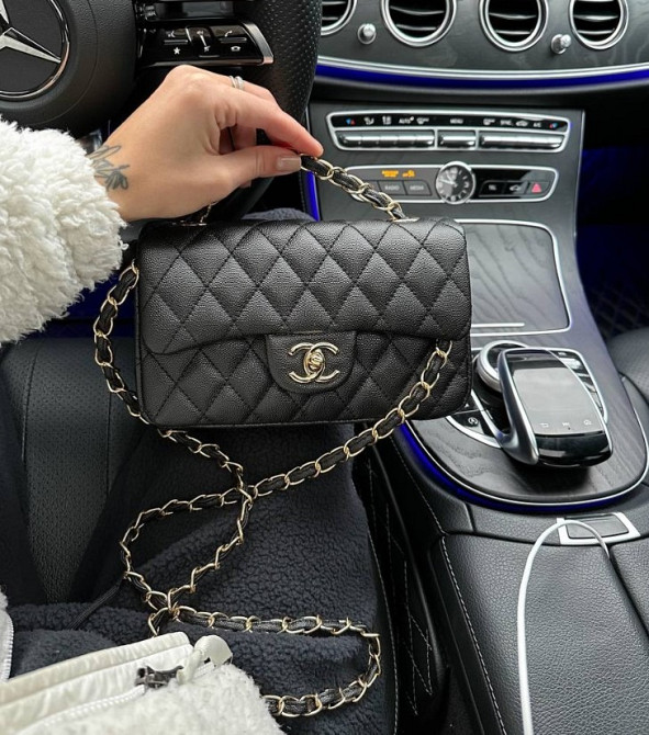 сумка маленька через плече чорна Люксова кросс-боді Chanel 1,55 / шанель GB0017 Винница - изображение 6