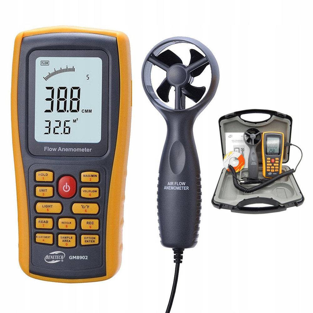 Анемометр-термометр USB 0,3-45м/с, 0-45°C BENETECH GM8902 Харьков - изображение 6
