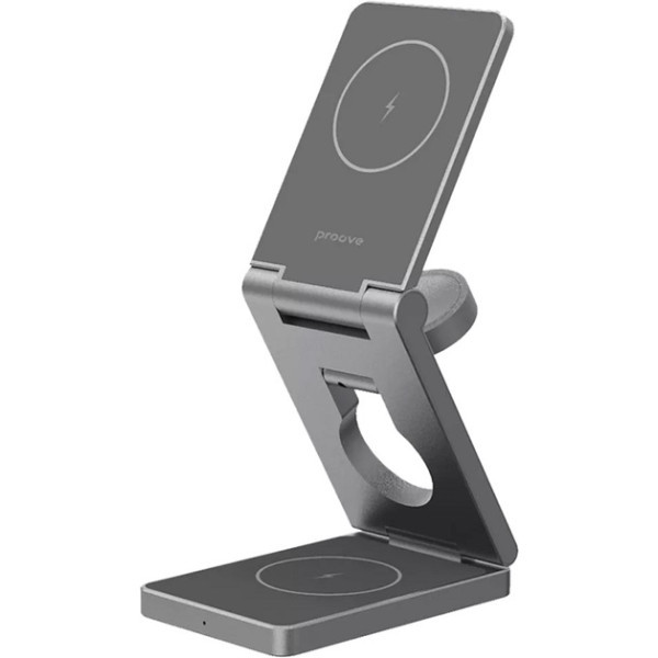 Бездротовий зарядний пристрій Proove Titan Volt 3 in 1 Gray (WSTV15000003) (Код товару:41685) Харків - зображення 1