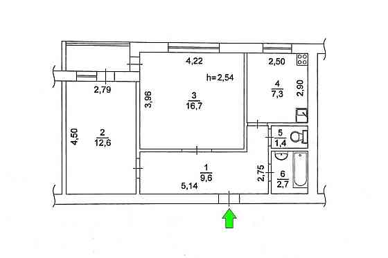 продажа 2-к квартира Киев, Дарницкий, 63000 $ Київ