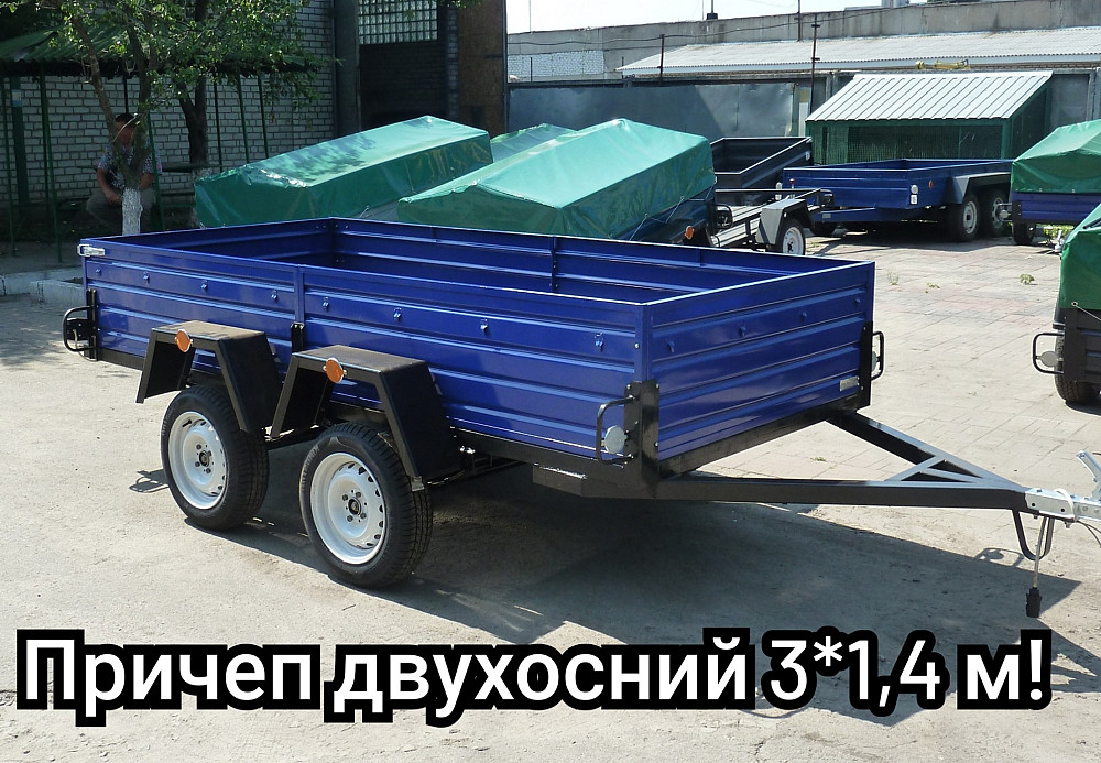 Причеп двухосний 3*1,4 м доставка в Глобине новий Глобино - изображение 1