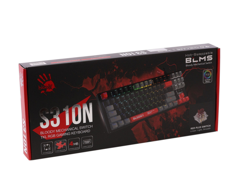 Клавиатура компьютерная проводная Bloody S310N Energy Red красная Киев - изображение 7