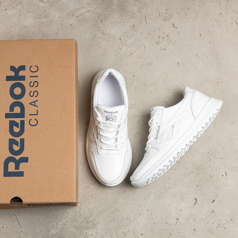 Подростковые кожаные кроссовки Classic White Pearl Київ - зображення 10