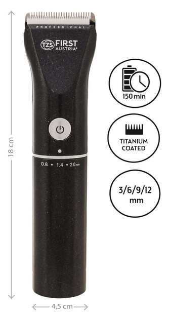 Машинка для стрижки волос в наборе First FA-5676-8 3 Вт черная Київ - зображення 5
