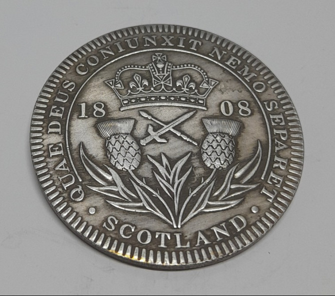 Шотландія 1 крона 1808 року. Чортополох. Копія. Київ - зображення 1