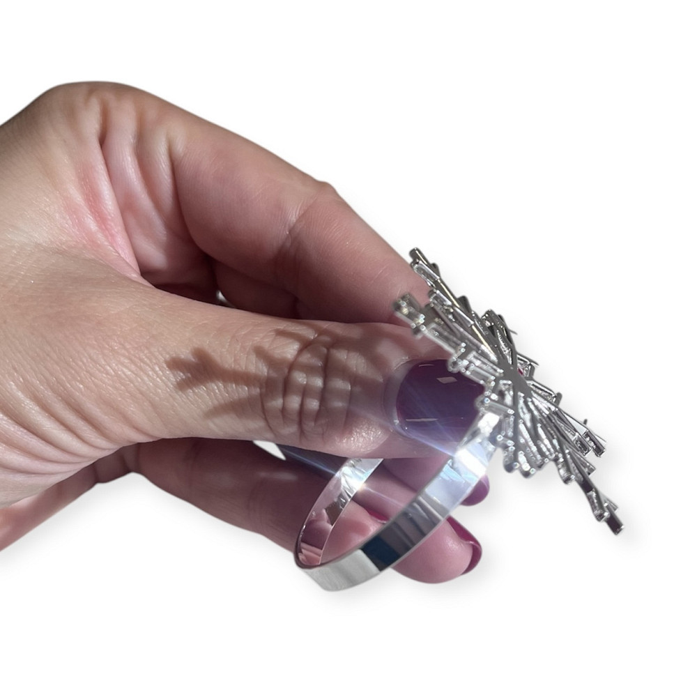 Набор колец для салфеток Leeseph Снежинки 6 шт Одеса - зображення 3