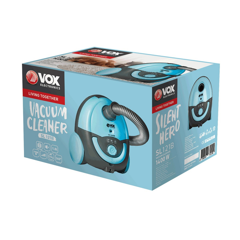 Пылесос VOX SL 121B 1400 Вт голубой Киев - изображение 3