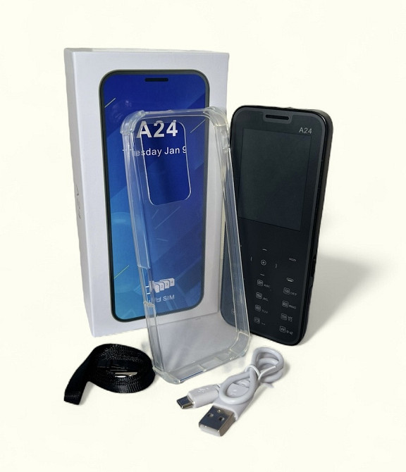 Кнопочный мобильный телефон на 4 сим карты AIEK s-mobile A24 Black Киев - изображение 5