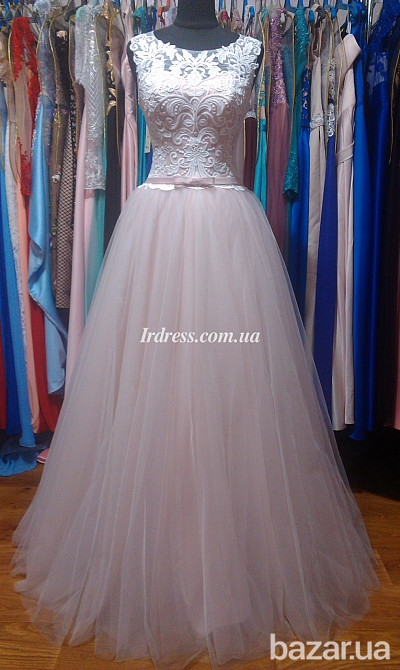 Пудровое платье для свадьбы, росписи, выпускного бала Київ - зображення 1