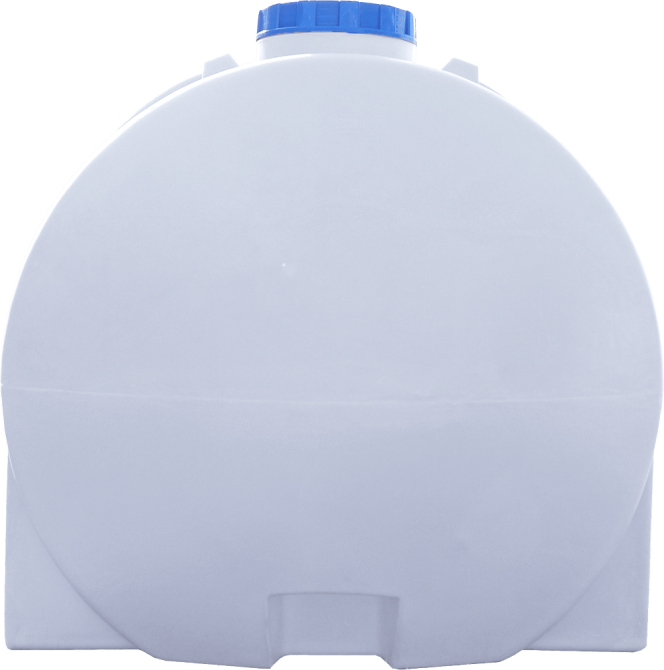 Емкость 5000 л горизонтальная ПБ белая Київ - зображення 3