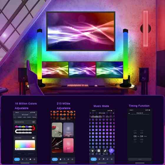 Настольная LED лампа RGB 5V Panel 2 Single side Bluetooth dual pack USB with app Херсон