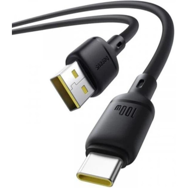 Кабель Baseus Silky Series USB to Type-C 100W 2m Black (P10377703113-01) Харків - зображення 2