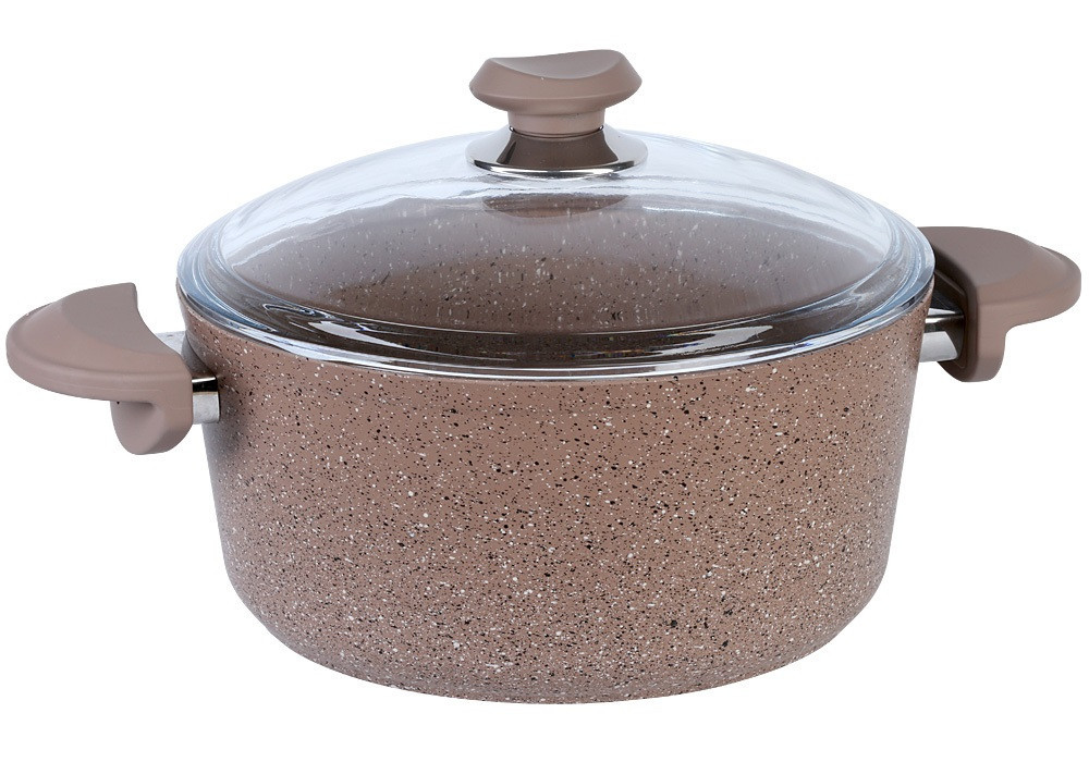 Каструля зі скляною кришкою OMS 3110-22-Brown 3.5 л 22 см Киев - изображение 1